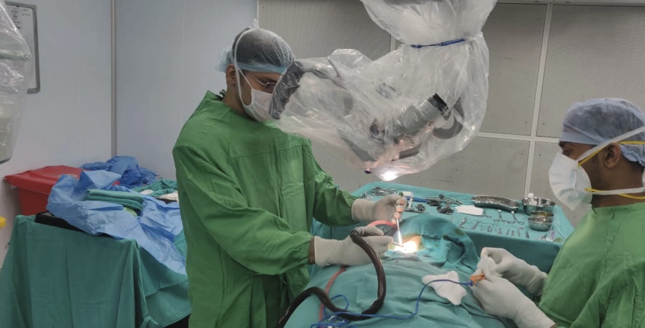 Microscope-assisted neurosurgery in operation theatre